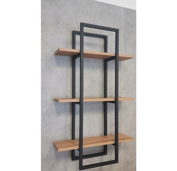 کتابخانه دیواری MDF و فلز