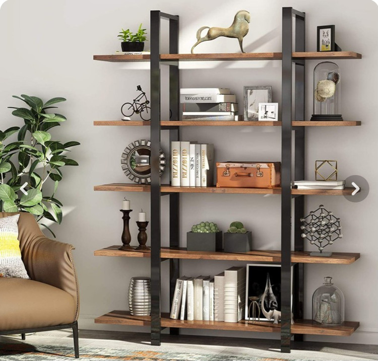 کتابخانه مینیمال پینترستی مدل B801 - MDF طرح